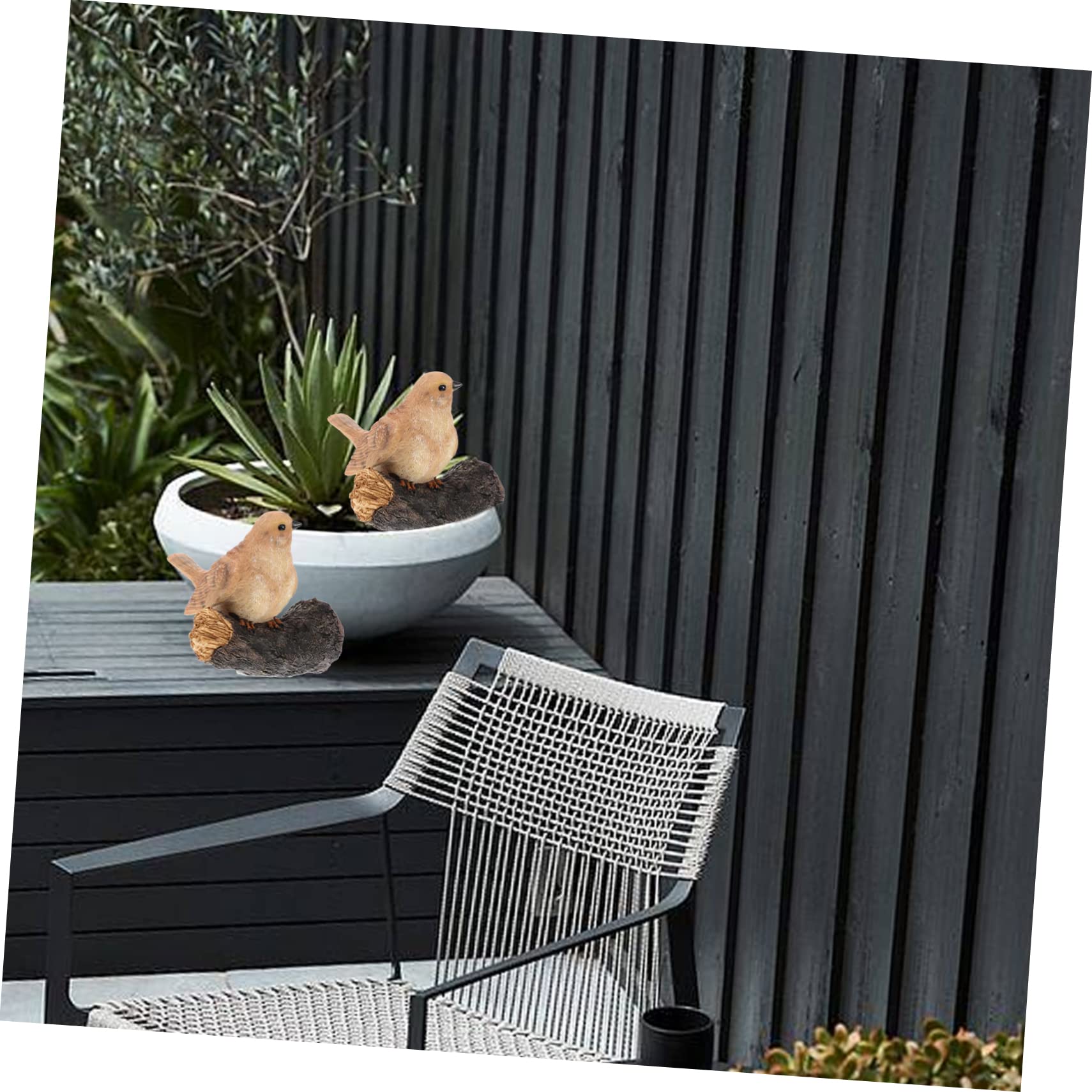 ibasenice Statuetta Volatile in Resina per Giardino Esterno, Decorazione Realistica per Piante in Vaso, Accessorio per Mini Giardino