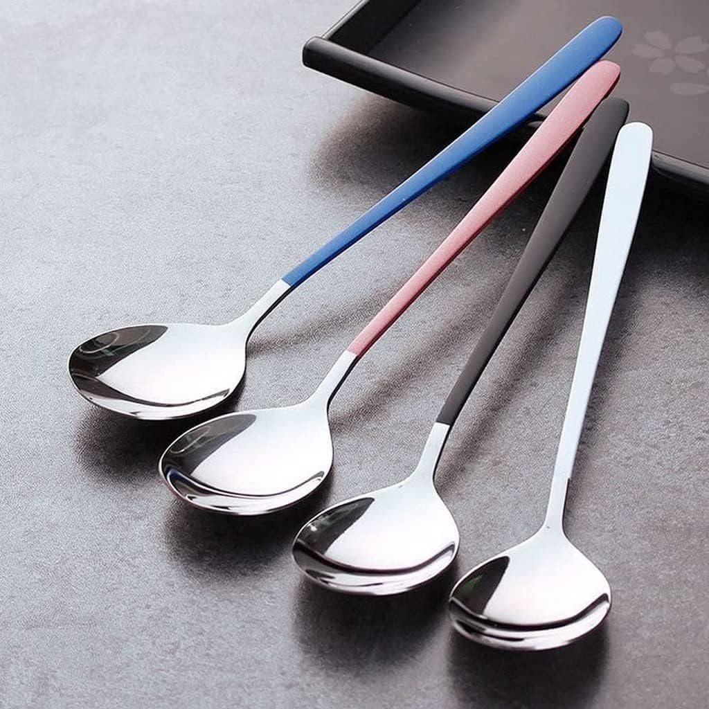 Stainless Steel Spoon Set - Long Handle, Non-Stick -6 Stainless Steel Spoon Set - Long Handle, Non-Stick -6