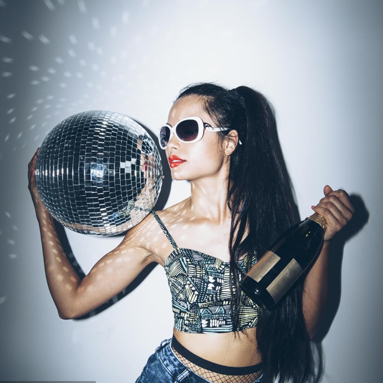 Disco Ball Mirror Tiles Self Adhesive Disco Ball Tapes Stickers Small Square Mirror Mosaic Tiles for Crafts & DIY Decoration Accessory (24000 Pcs)