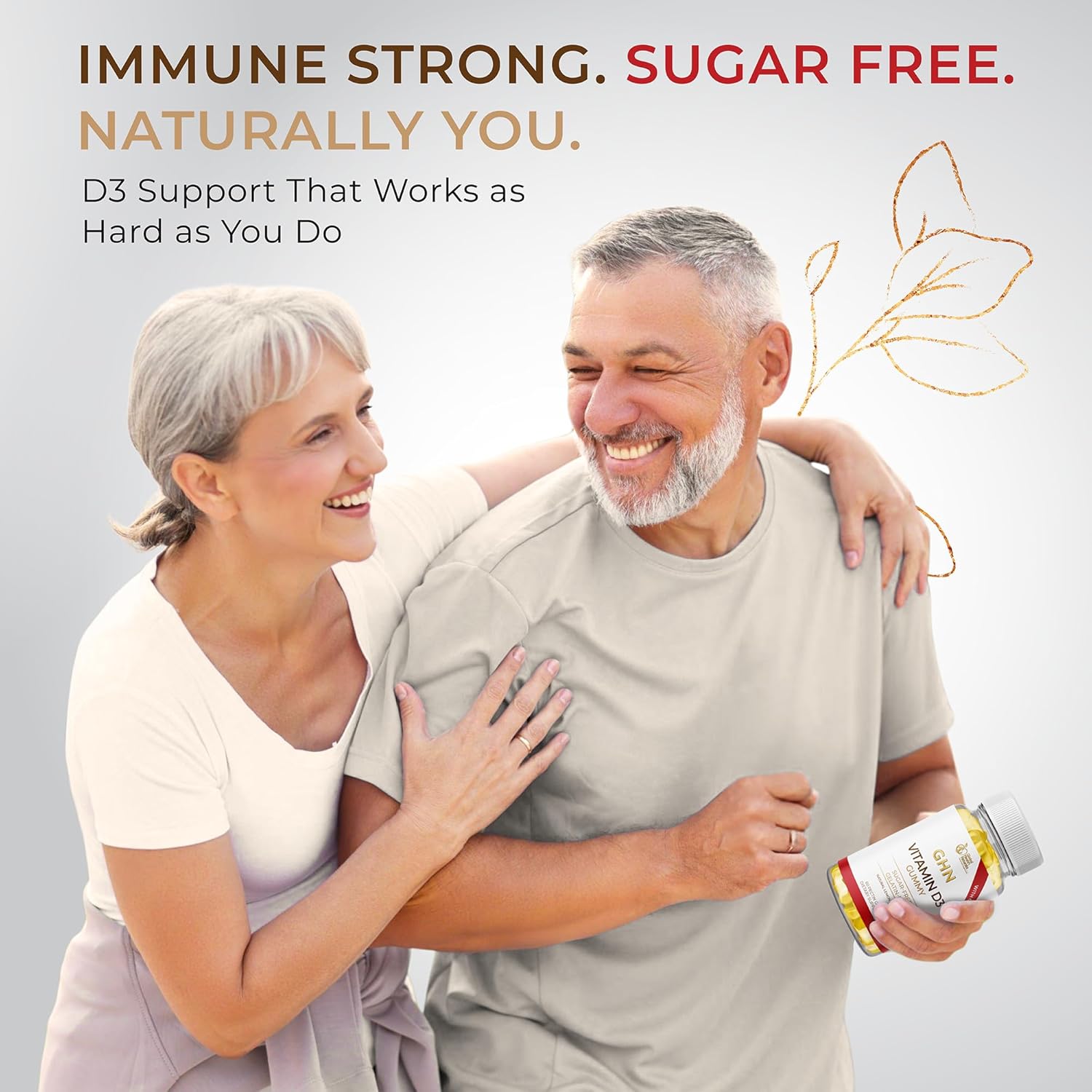 Sugar Free Vitamin D3 Gummies for Adults - Vegan Pectin-Based Gummy Vitamin D - 1,000 IU Natural Lemon Flavor - Gluten Free, Dairy Free, Soy Free Daily D3 Gummies for Women & Men - 60 Count