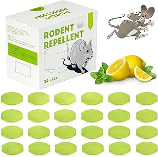 Mouse Rodent Repellent, Peppermint Oil to Repel Mice and Rats– Works for Mice Repellent, Squirrels & Pests, Outdoor and Indoor Use, Safe for Homes & Pets 24 Pack