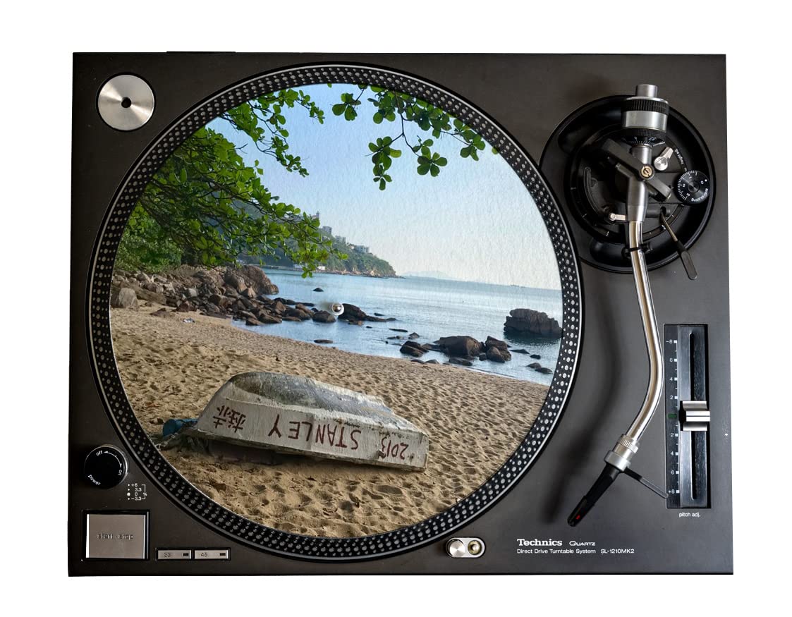 Next Ferry - Slipmat - Personalisierbar mit Wunschtext & Foto - Plattenspieler Matte aus Filz - Slipmats für Dj's - Plattentellerauflage für alle Plattenspieler Turntables - gedruckt in Deutschland