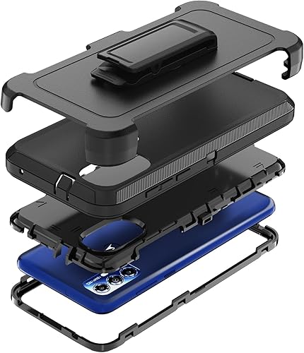 TMIDVFV Funda compatible con Moto G Play (2023) Moto G Power (2022), con funda de clip para cinturón, resistente, resistente, a prueba de golpes,