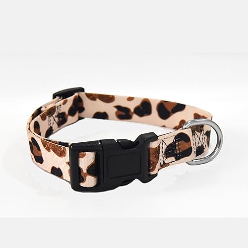 DANHRO Collar suave ajustable para perros medianos y grandes, para cachorros hembras o machos, para caminar o entrenar con bonitos patrones