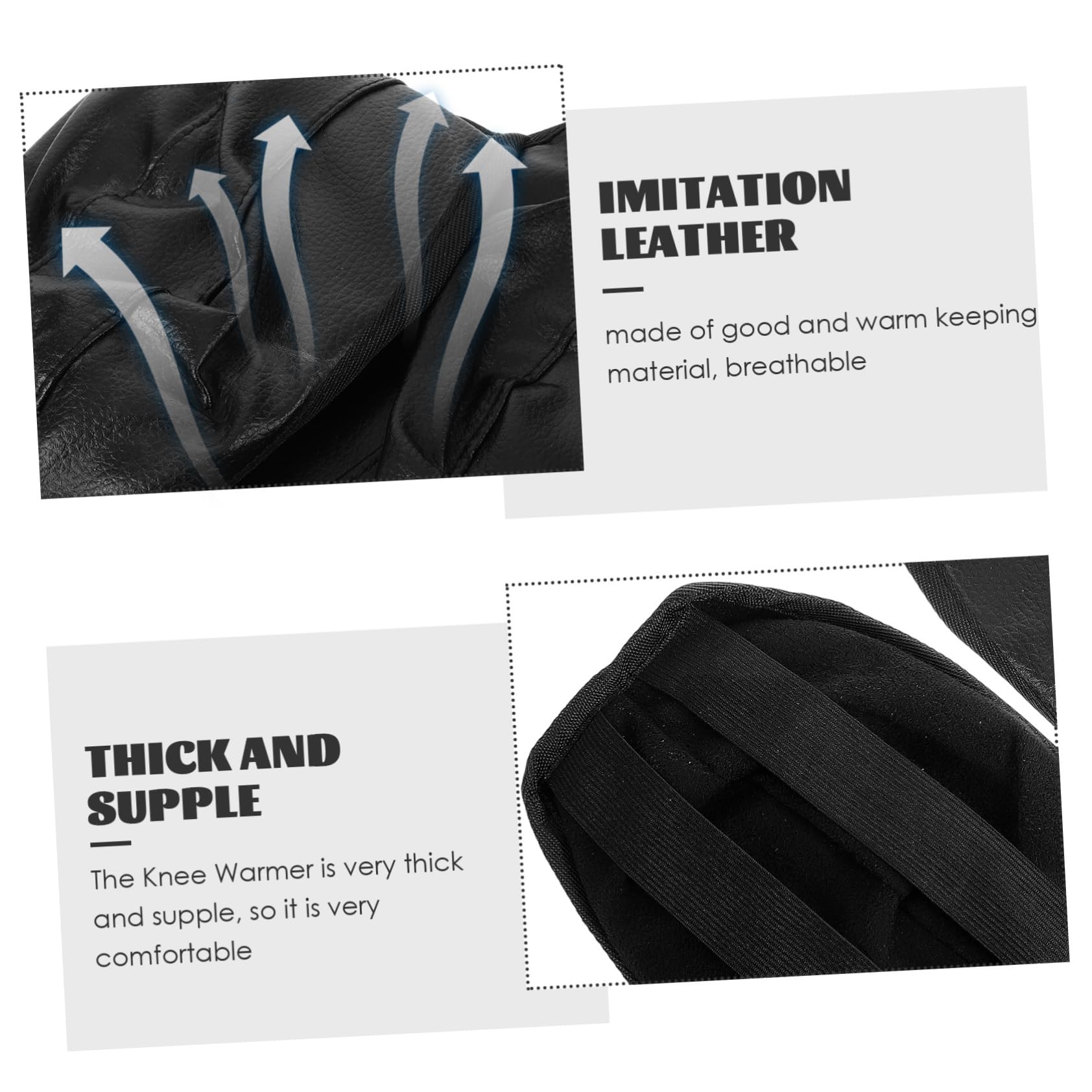 SUPVOX 1 Pair Winter Warm Knee Pads Ski Knee Protection Leg Warmers Thermal Insulated