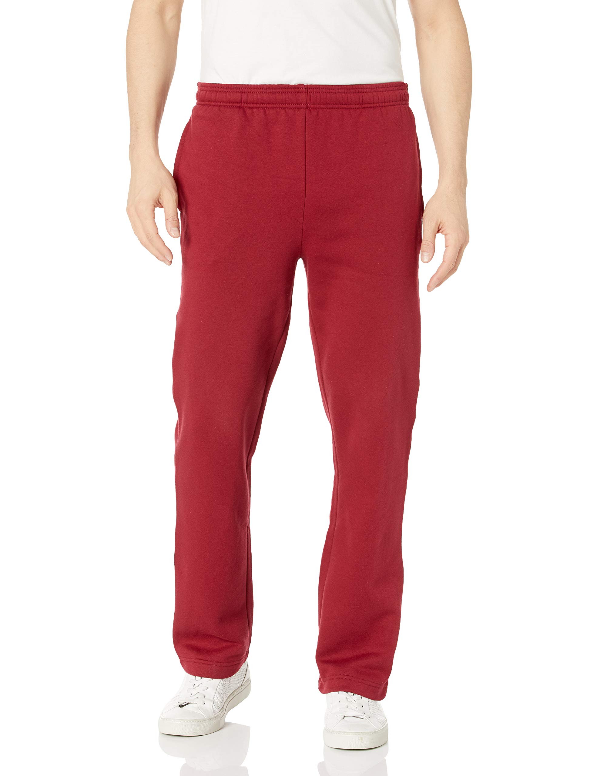 Amazon EssentialsMen's Fleece Sweatpant (Available in Big & Tall), Red, Large