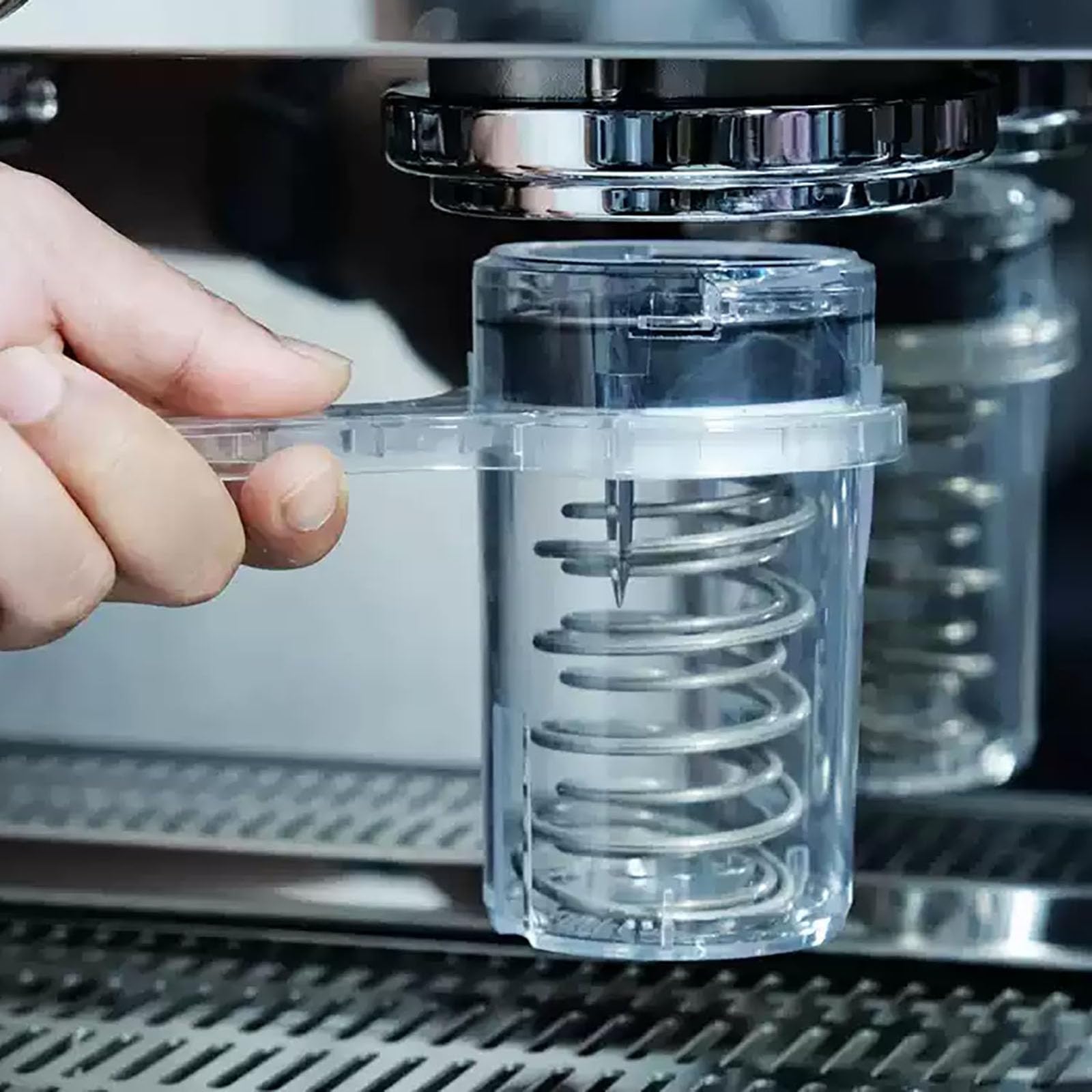 Juego de limpieza para máquina de café, herramientas de retrolavado de 58 mm, liberación automática de presión, ideal para limpiar el cabezal de preparación en casa o barista, fácil de usar