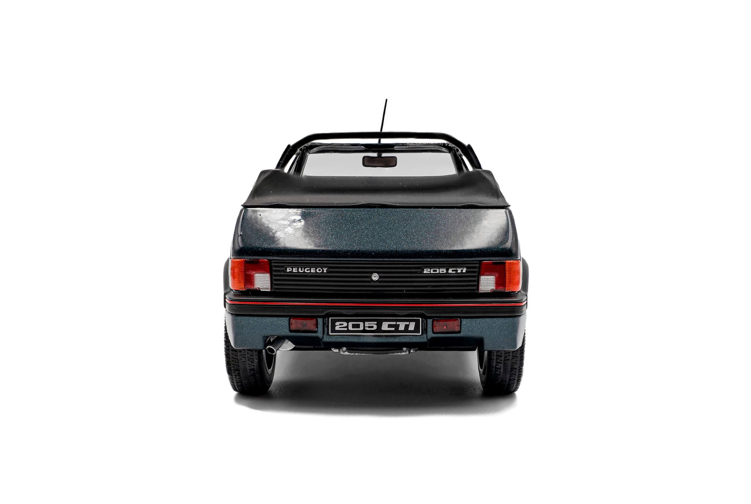 Solido Peugeot 205 CTI Roland-Garros Cabrio Diecast 1:18 Vert Métallique
