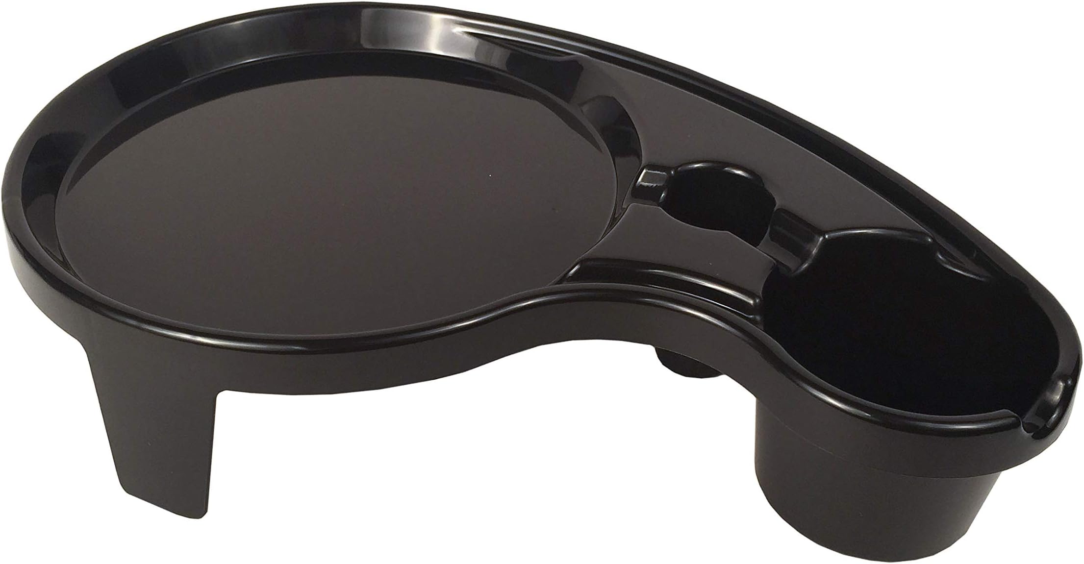 Cup, Plate, Utensil All-in-One Tray and Holder Tableware Set (6 Pack), Black