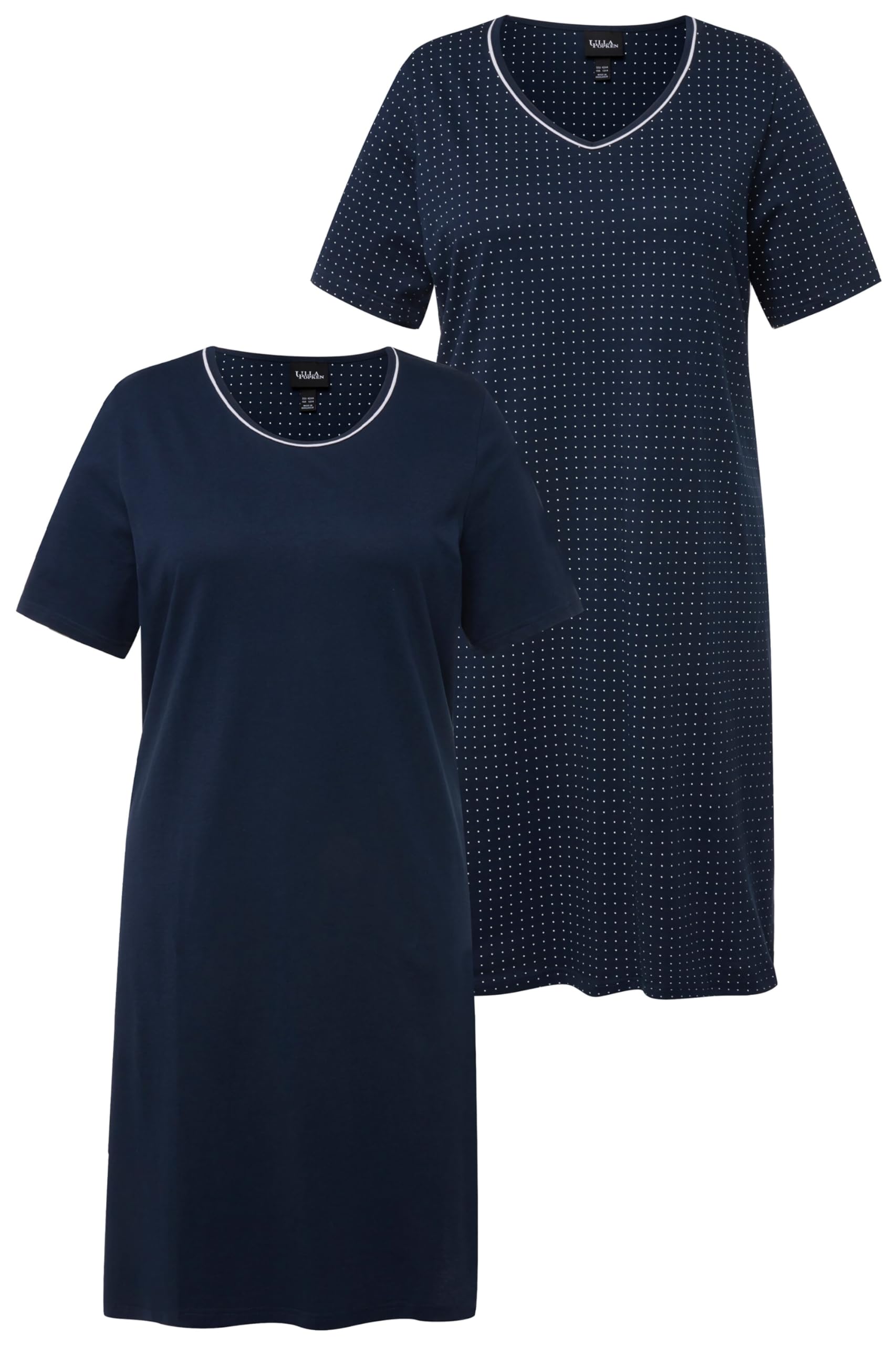 Ulla Popken Women's Nightgown, Midnight Blue, 32 UK/34 UK