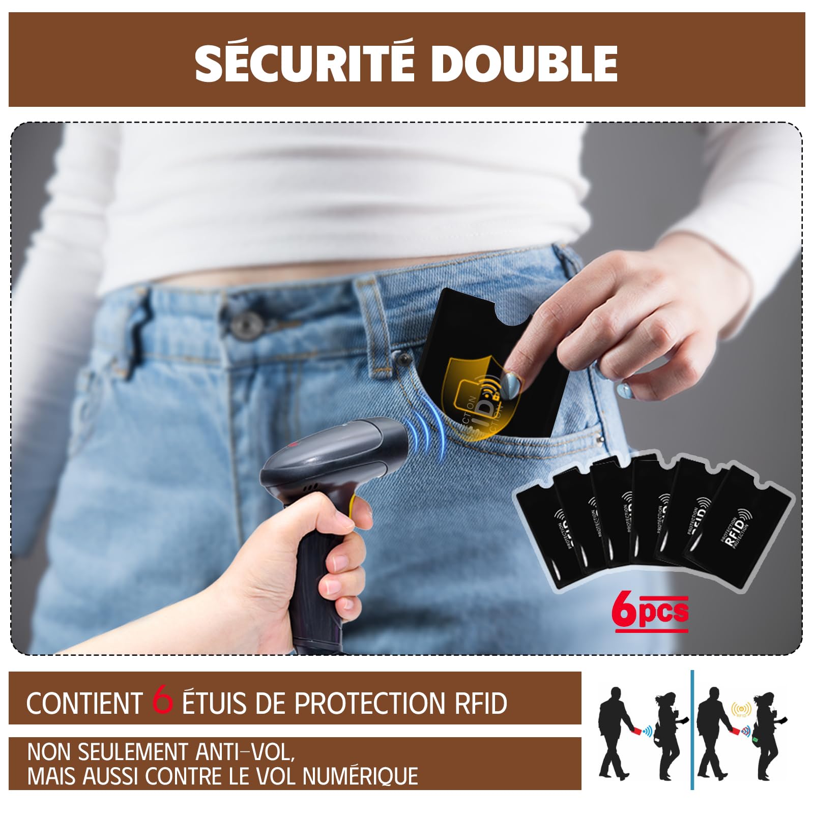 Sac a Dos Femme Antivol, Sacs à Main Portés Dos Elegant Leger, Petit Sac à Dos Impermeable Chic avec Étui Carte Bancaire Anti Piratage & Pochette pour Voyage Ville Balades Transport en Commun