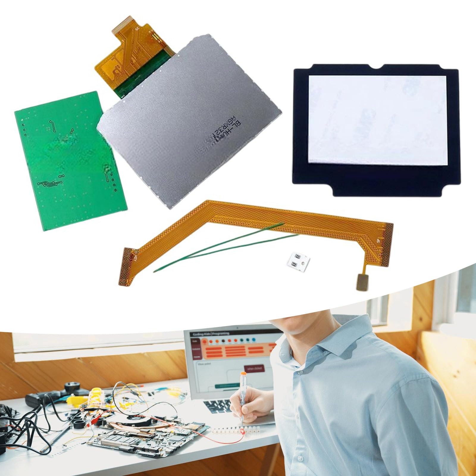 Accessori da gioco Schermo LCD Installazione semplice Set modifica dello schermo LCD retroilluminato da 3 pollici Parte