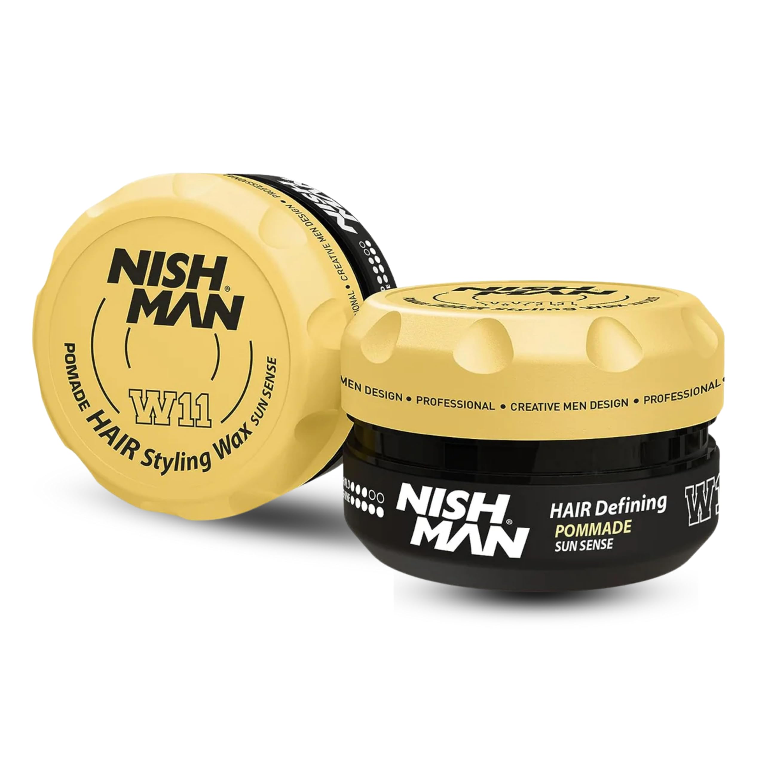 NISHMAN Hair Styling Pomade Wax W11 – Sun Sense 100g – Tenuta Moderata e Flessibile e Lucentezza Media a Alta – Perfetto per Styling Fermo, Cura e Look Duraturo