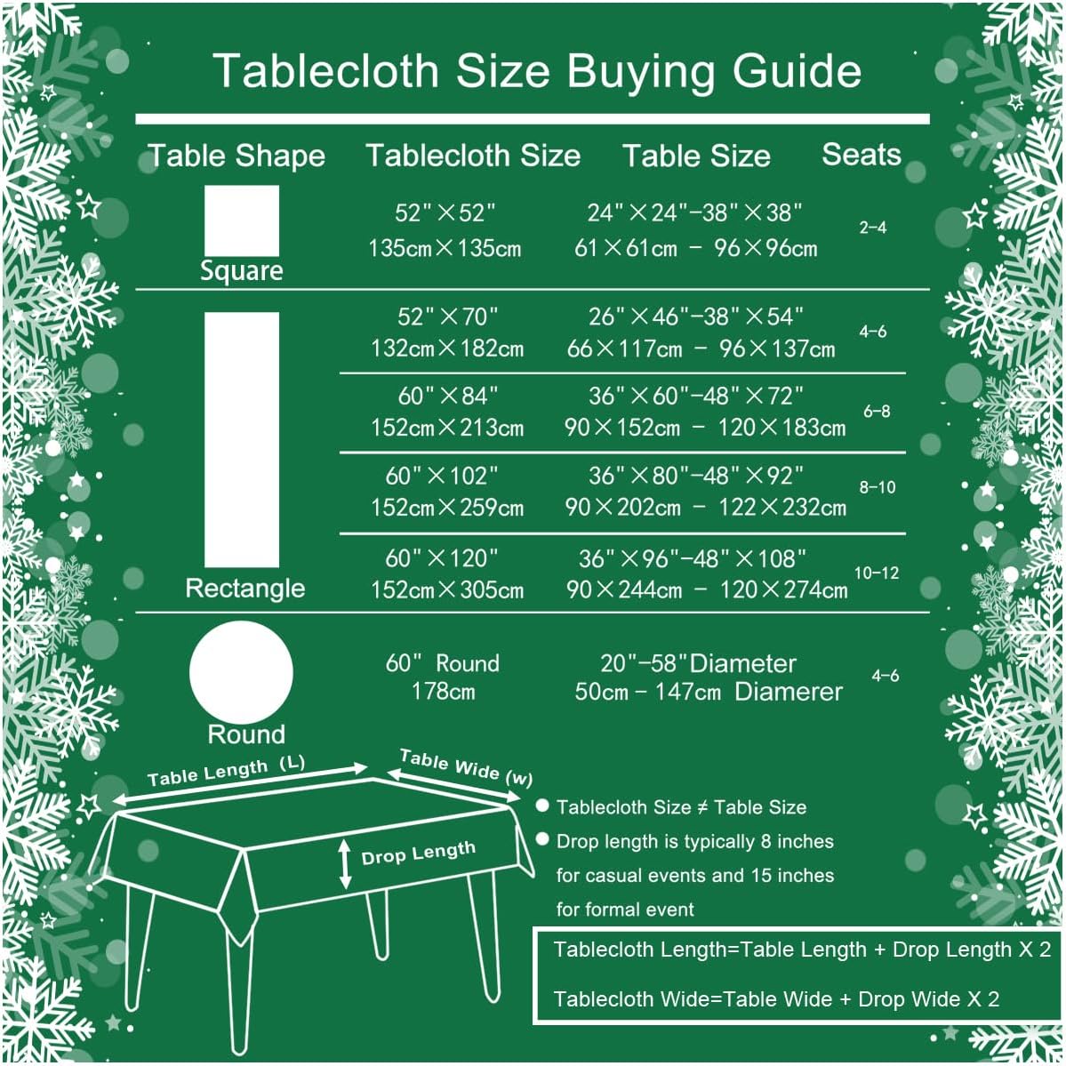 SASTYBALE Christmas Tablecloths for Rectangle Tables, SpillProof Jacquard Holly Berry Leaves Table Cloth, Heavyweight Table Cover for Winter, Holiday, Dinner Decor (Rectangle, 60" x 120", Green)
