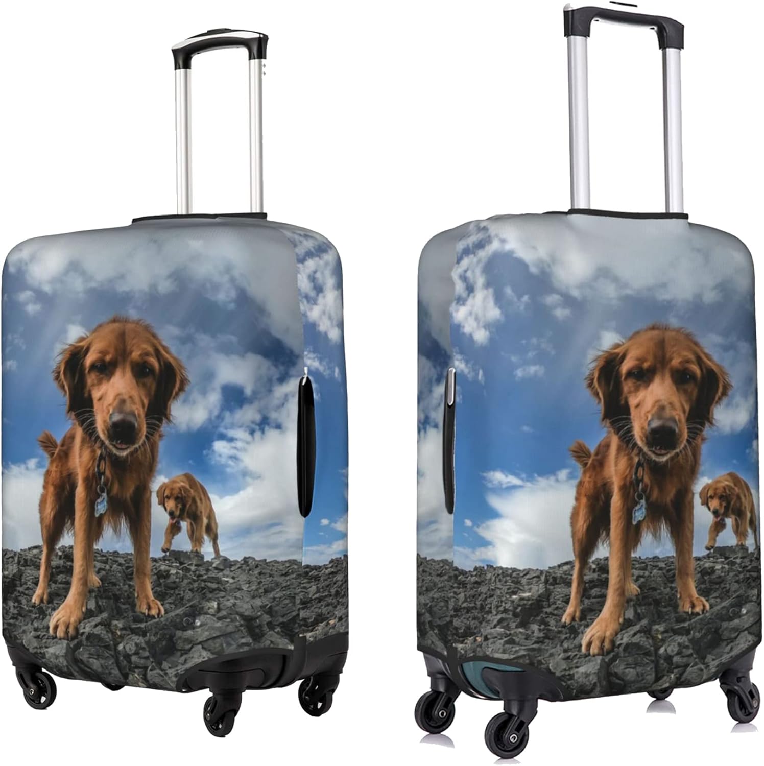 Custom Luggage Covers for Suitcase Personalized Suitcase Cover Design Your Own Text Photo Logo Washable Scratch Resistant Baggage Protector Cover for Travel Business XL