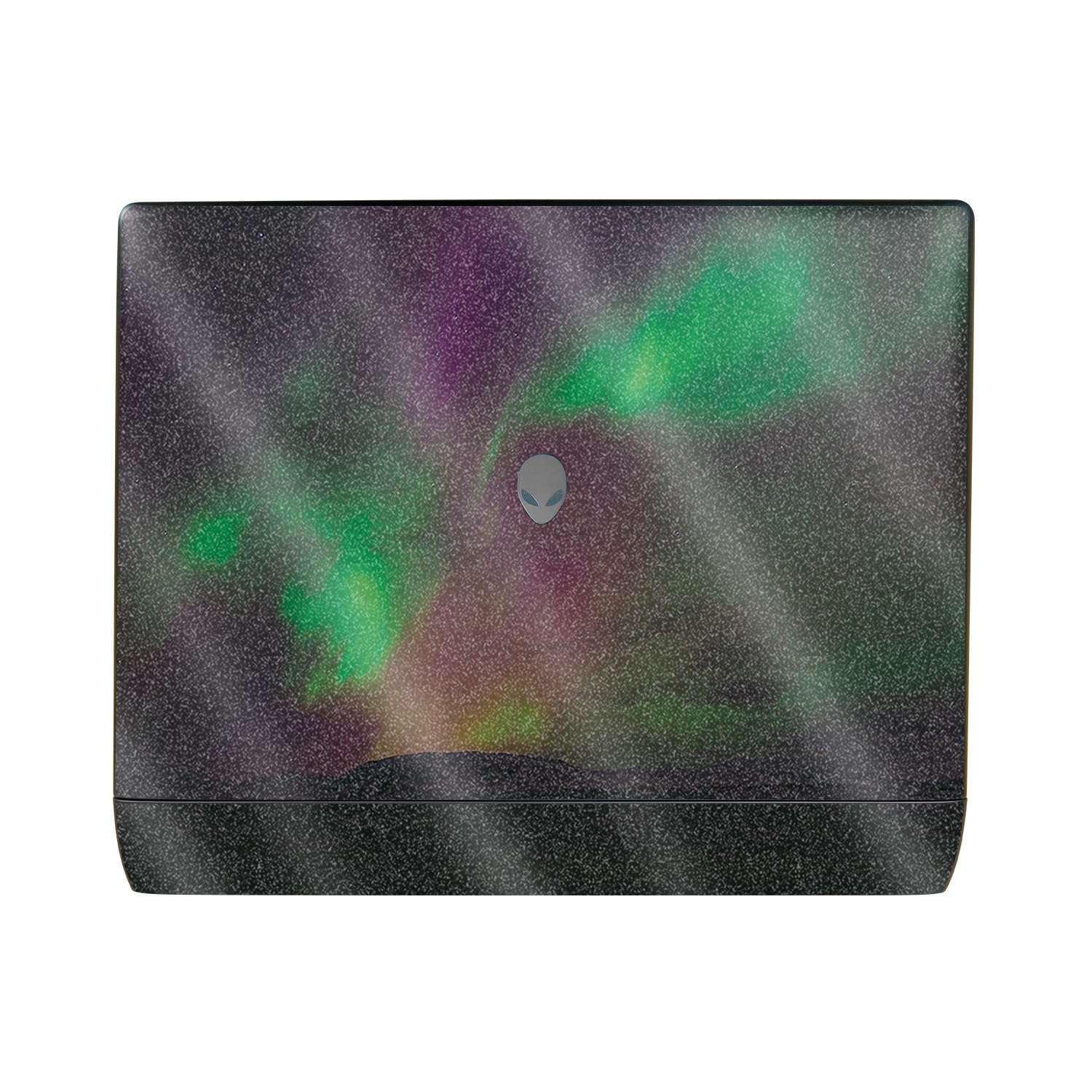 Glossy Glitter Laptop Skin Compatible with Alienware 16 Area-51 (2025) - Aurora Borealis - Premium 3M Vinyl Protective Wrap Decal Cover - Easy to Apply | Crafted in The USA by MightySkins