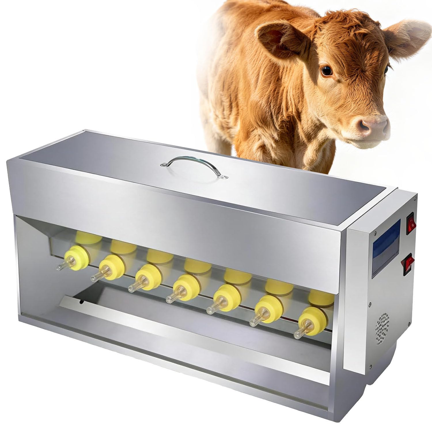 EstacióN De Lactancia AutomáTica para Lechones, 15/20 L, Tapa De Acero Inoxidable, Temperatura Constante, Fuente De Sonido Integrada para Reducir El EstréS 14
