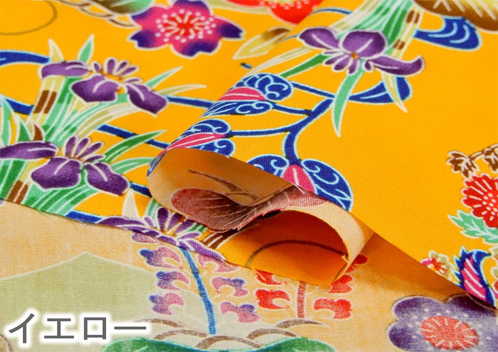 Amazon | 生地 琉球柄 沖縄 紅型風 びんがた ブロード 布 布地 手芸