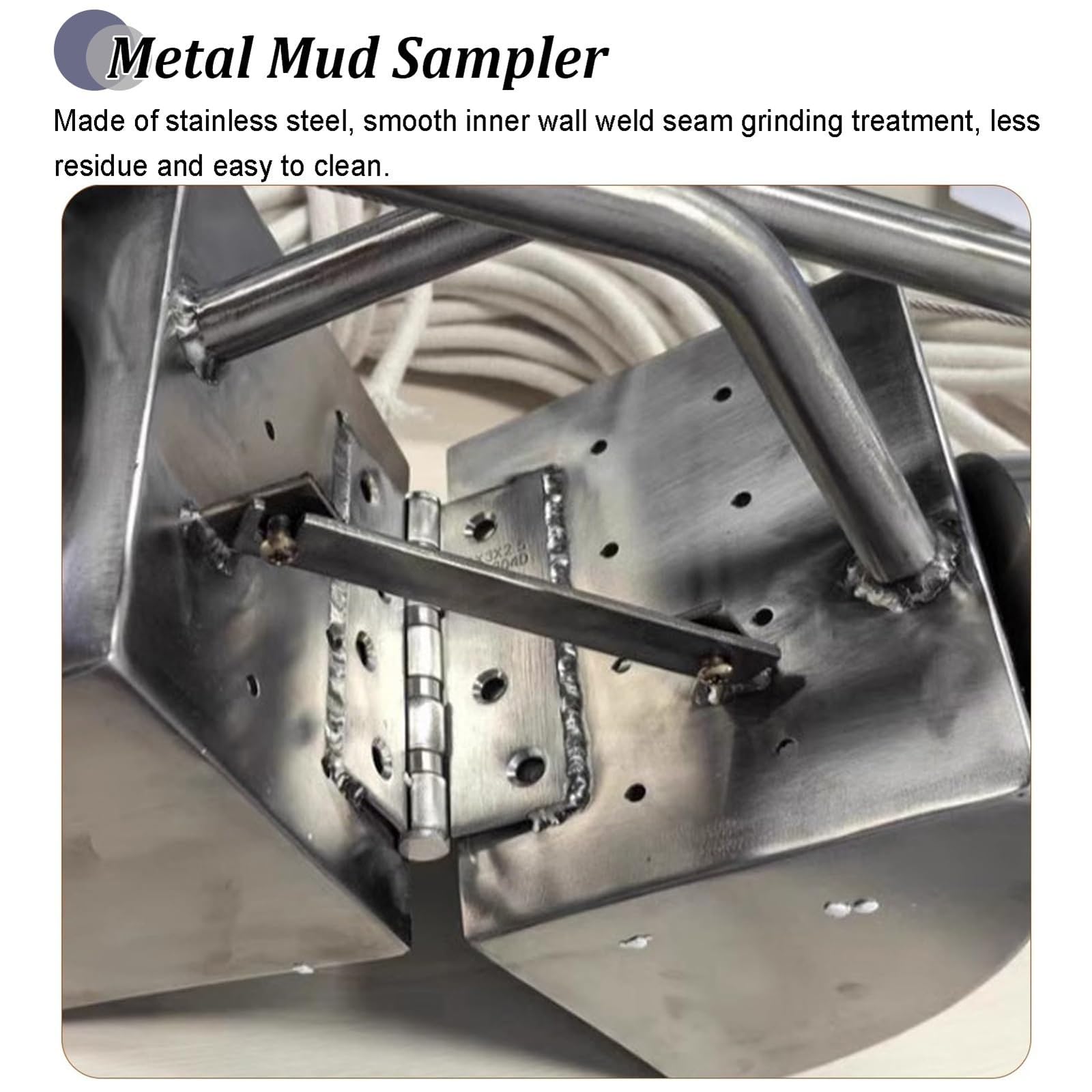 Sludge Sampler for Lakes and Rivers, 0-20m Deep Sediment Collector, Łyżka do łamania błota ze stali nierdzewnej, przenośne narzędzie do testowania środowiska