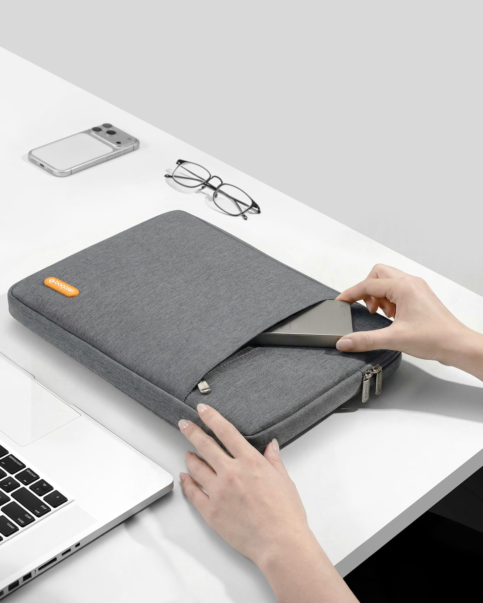 Bagasin Custodia Borsa Porta PC da 17 17.3 pollici con protezione per angoli e bordi, Sleeve Caso per laptop Computer compatibile con HP, Dell, Lenovo, Asus