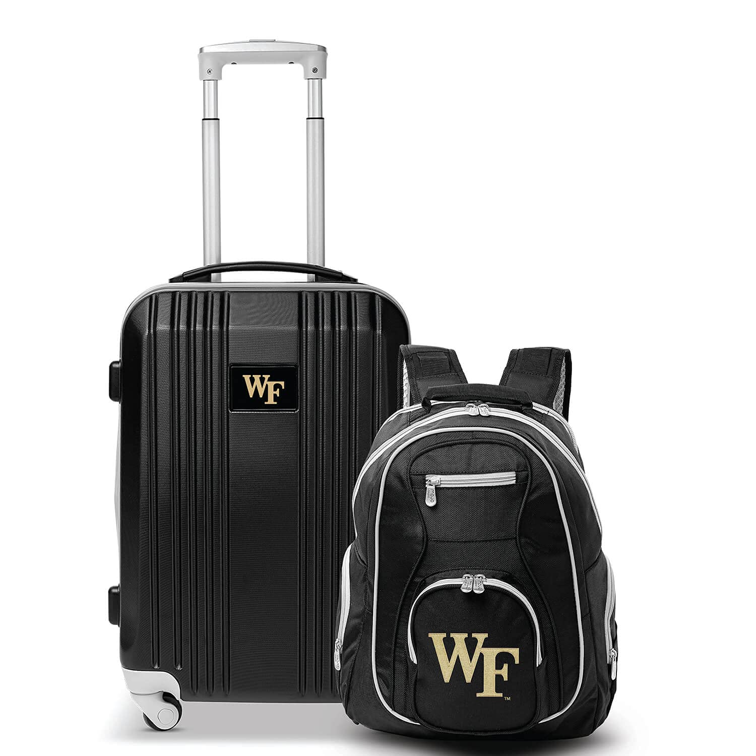 Wake Forest University Deacons 2-Piece Luggage Set, Includes 21-inch Two-Tone Hardcase Spinner and 19