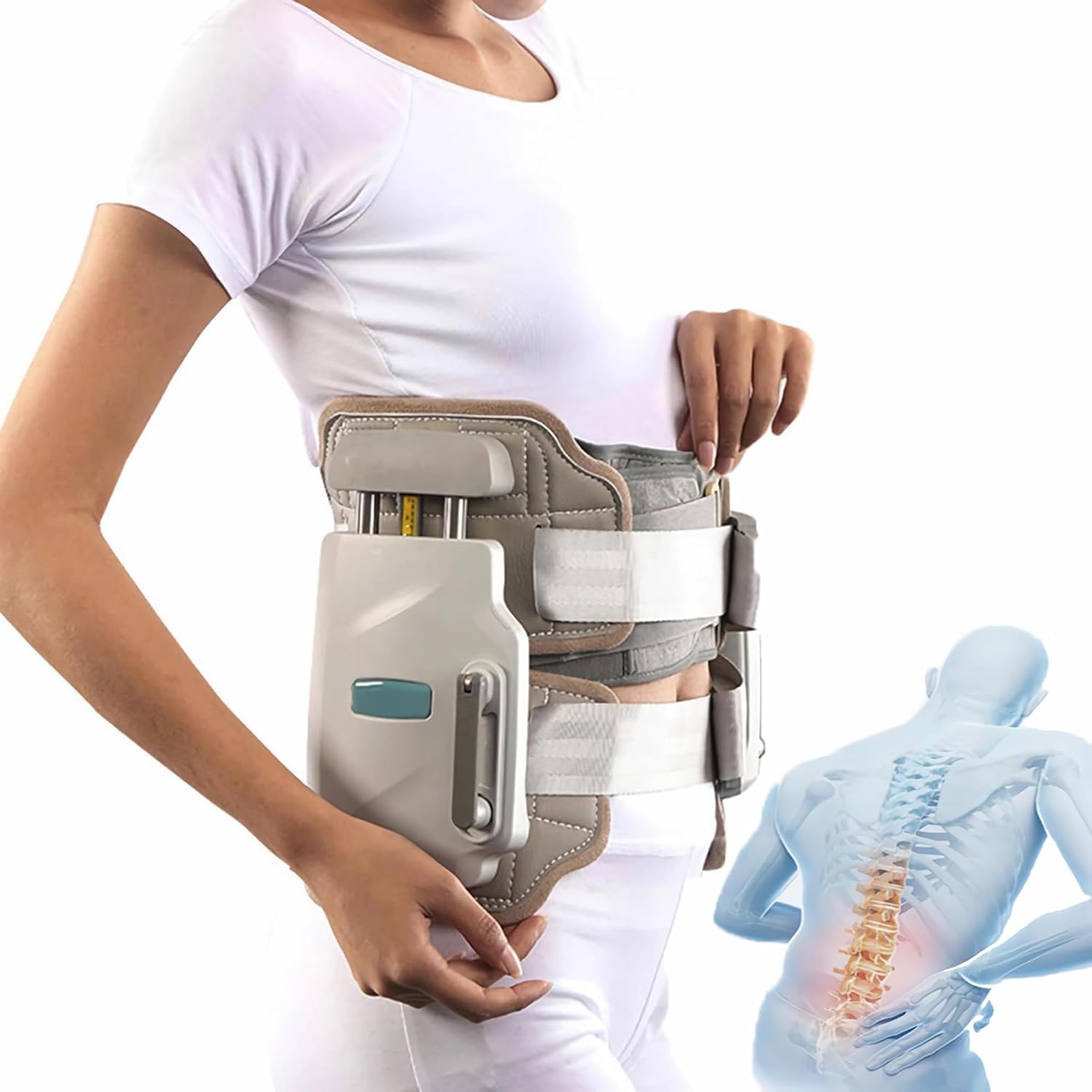 Lumbar Traction Device Decompression Belt Back Stretcher Spinal Decompression Devices Spine Pain Relief Scoliosis Support Belt Brace Scoliosis Treat Support Back Problems