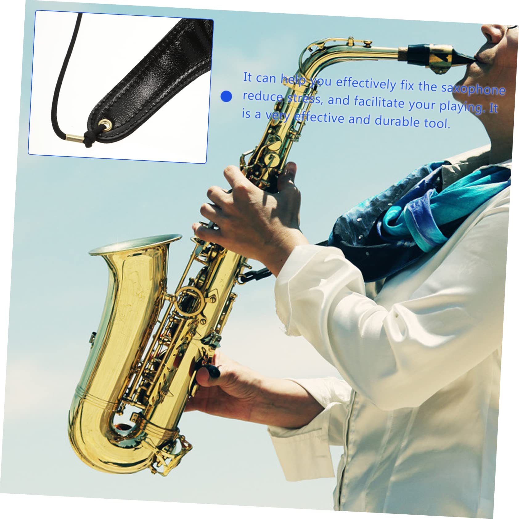 Abaodam 2pezzi Tracolla Regolabile Per Saxofono Per Design Vintage e Retro Per Soprano e