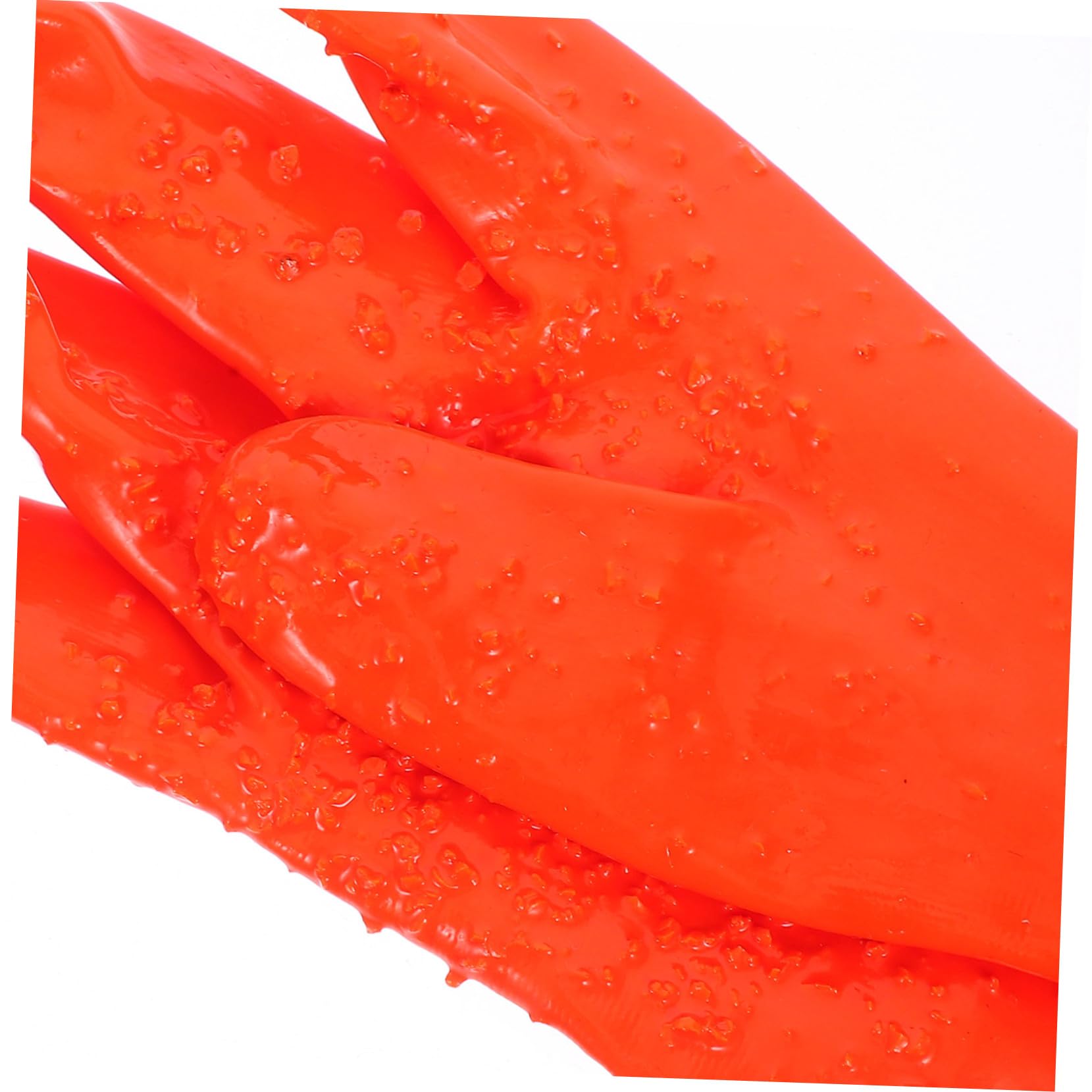 Tofficu Guantes Impermeables de Pvc 6 Pares, Naranja, Resistentes al Aceite