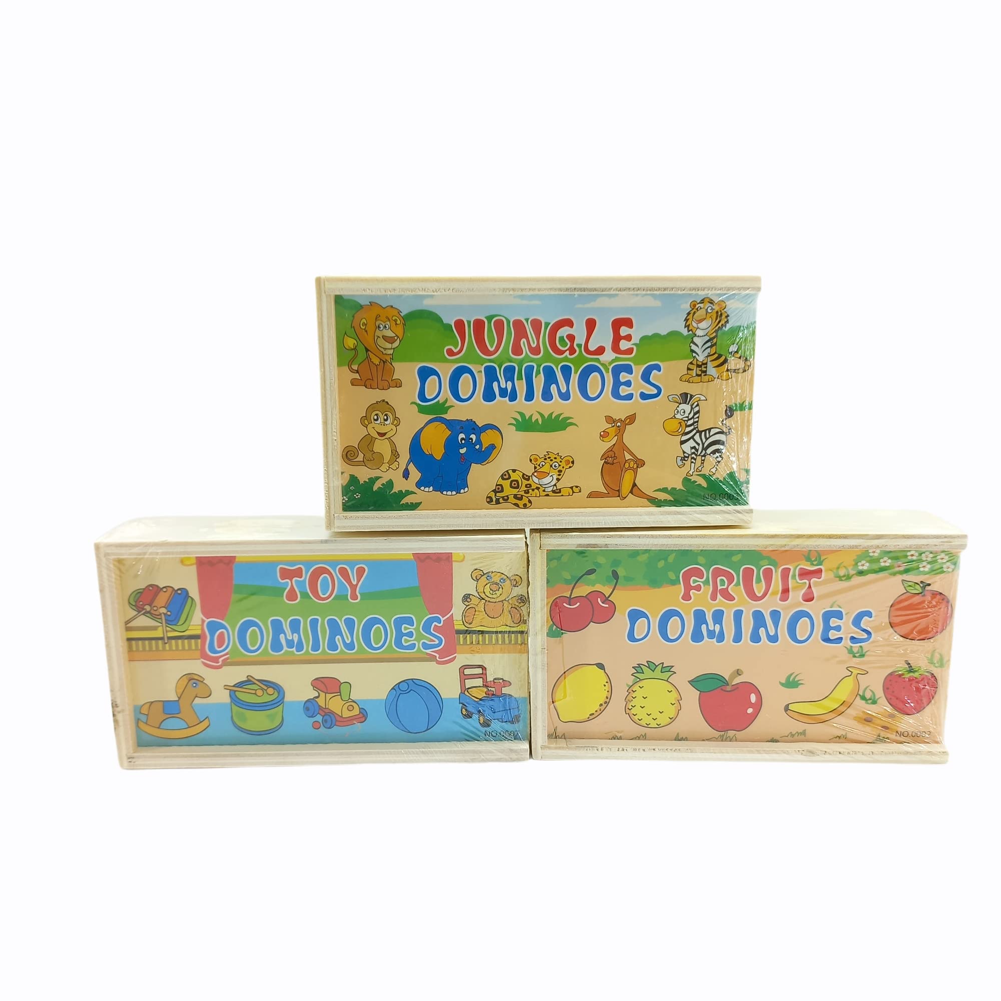 Folca® Wooden Game Set, Wooden Toy Children Educational Animal Recognition,(Jungle, Fruits, Toy)