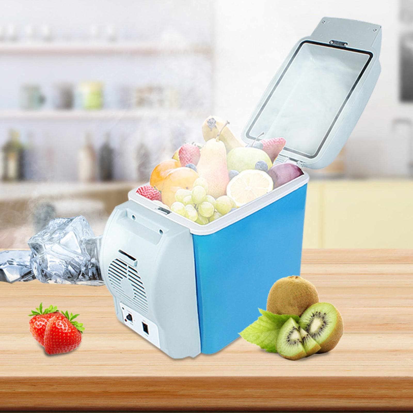 NIBHZ Mini Frigo 2in1 con Funzione di Raffreddamento e Riscaldamento - 7,5 Litri - Frigoriferi Portatili Silenziosi per Auto, Campeggio, Case Mobili, Giochi, Cosmetici,7.5L-12V/220V