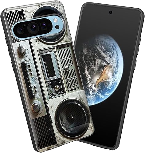 Miniatura 97 de Funda protectora para Pixel 10A, TPU suave, delgada, antihuellas, antideslizante, para Google Pixel 10A de 6.3 pulgadas 2026, Retro Boombox Boombox