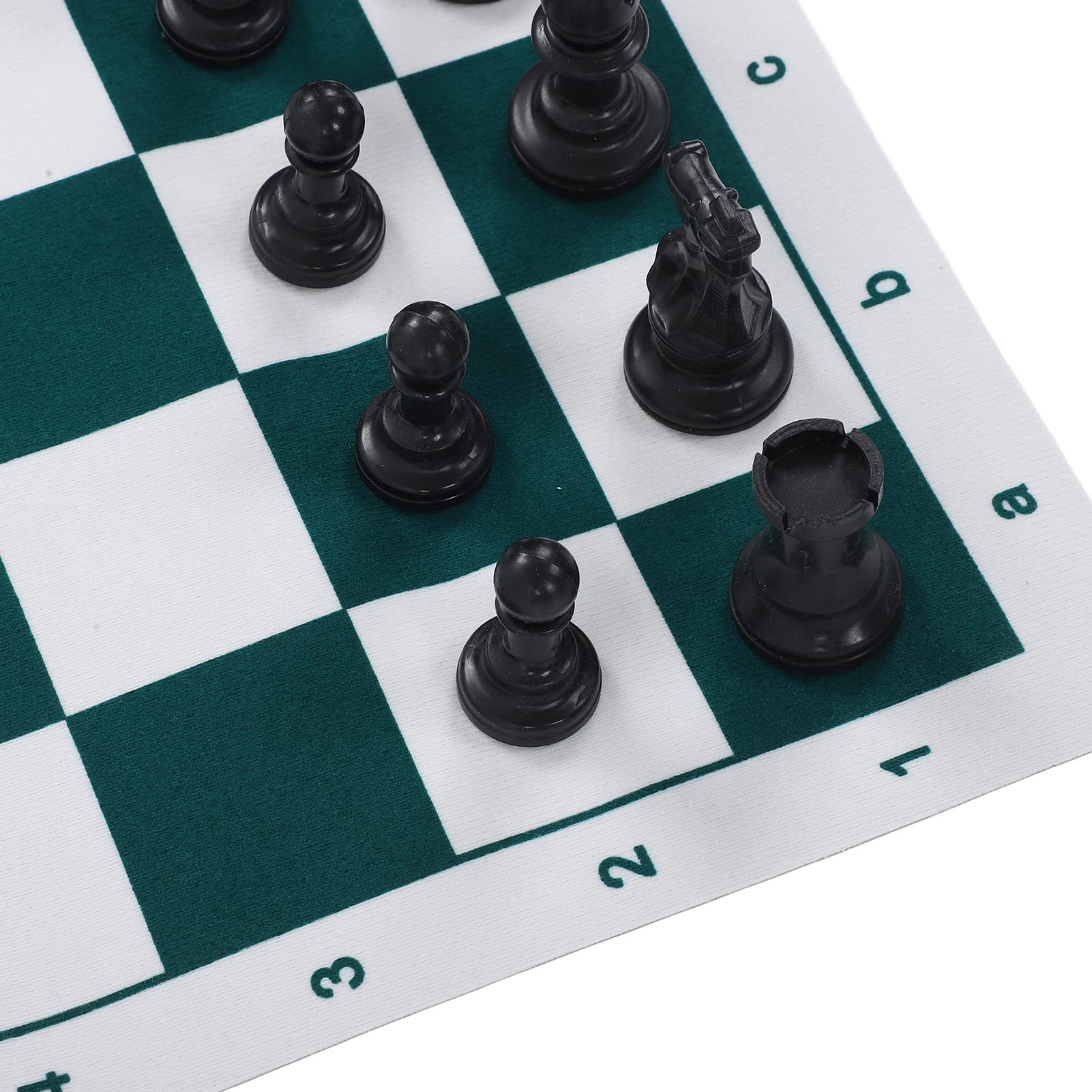 Juego De Ajedrez, Juego De Ajedrez De Plástico, Juego De Mesa De Ajedrez Artificial De Escritorio Con Tablero De Ajedrez De Cuero Para Fiesta, Camping, Ajedrez Relajante Y Suministros Deportivos De