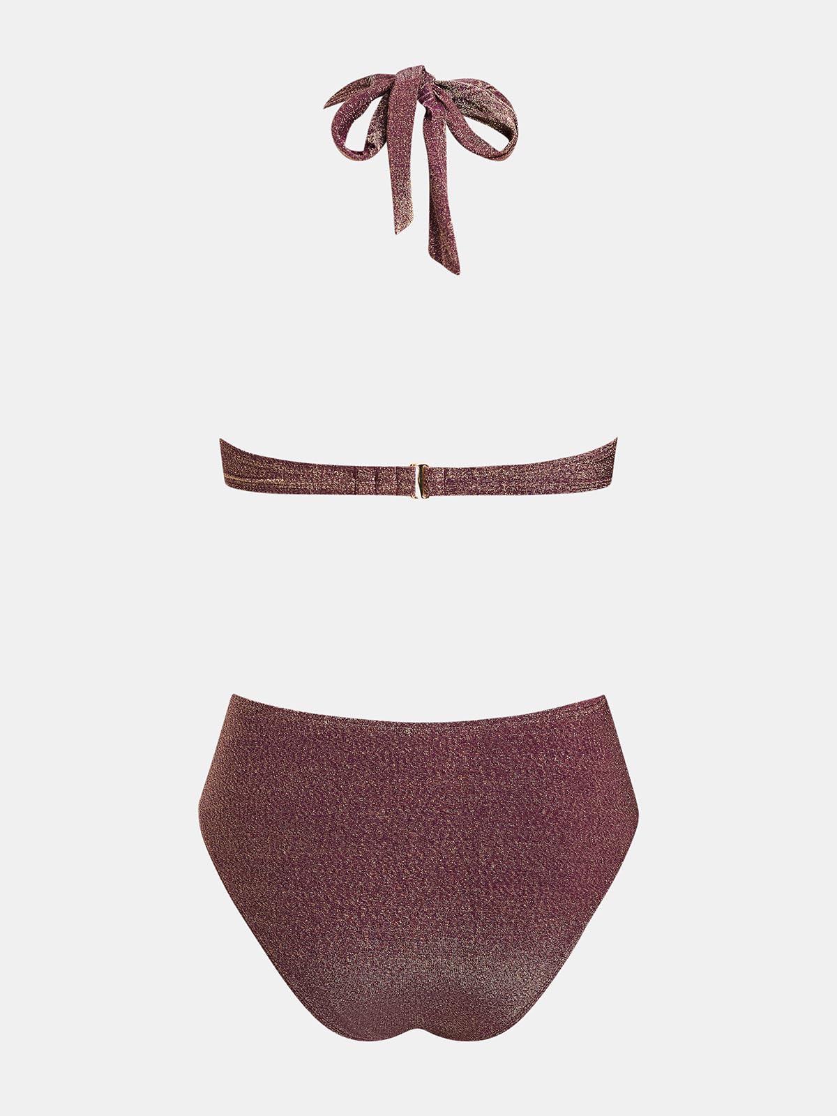 CUPSHE Costume da bagno intero da donna, sexy, con scollo a V profondo e scollo ad anello, monokini lucido