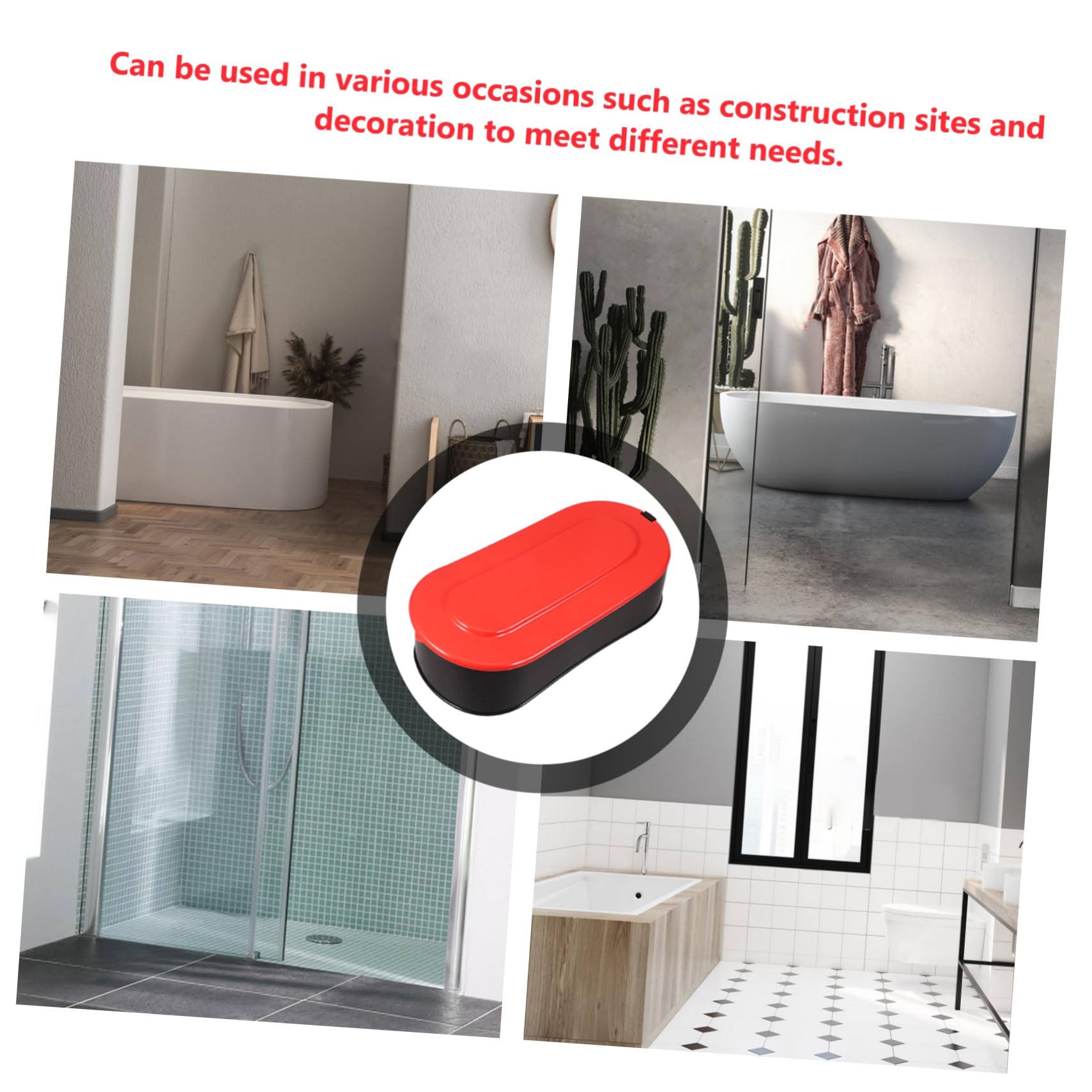 Provisorische Toilette Schwarz aus Kunststoff mit Deckel für Bauarbeiten