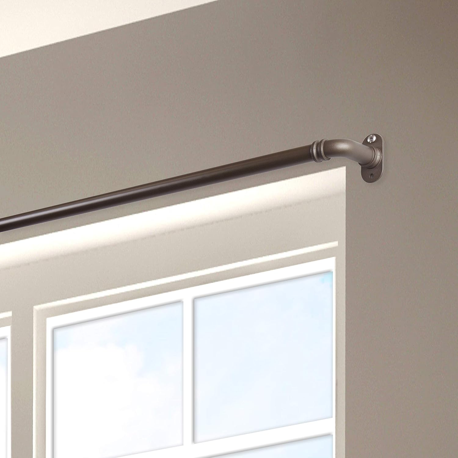 Rod Desyne 5/8" Blackout Curtain Rod 28-48 inch - Antique Brass