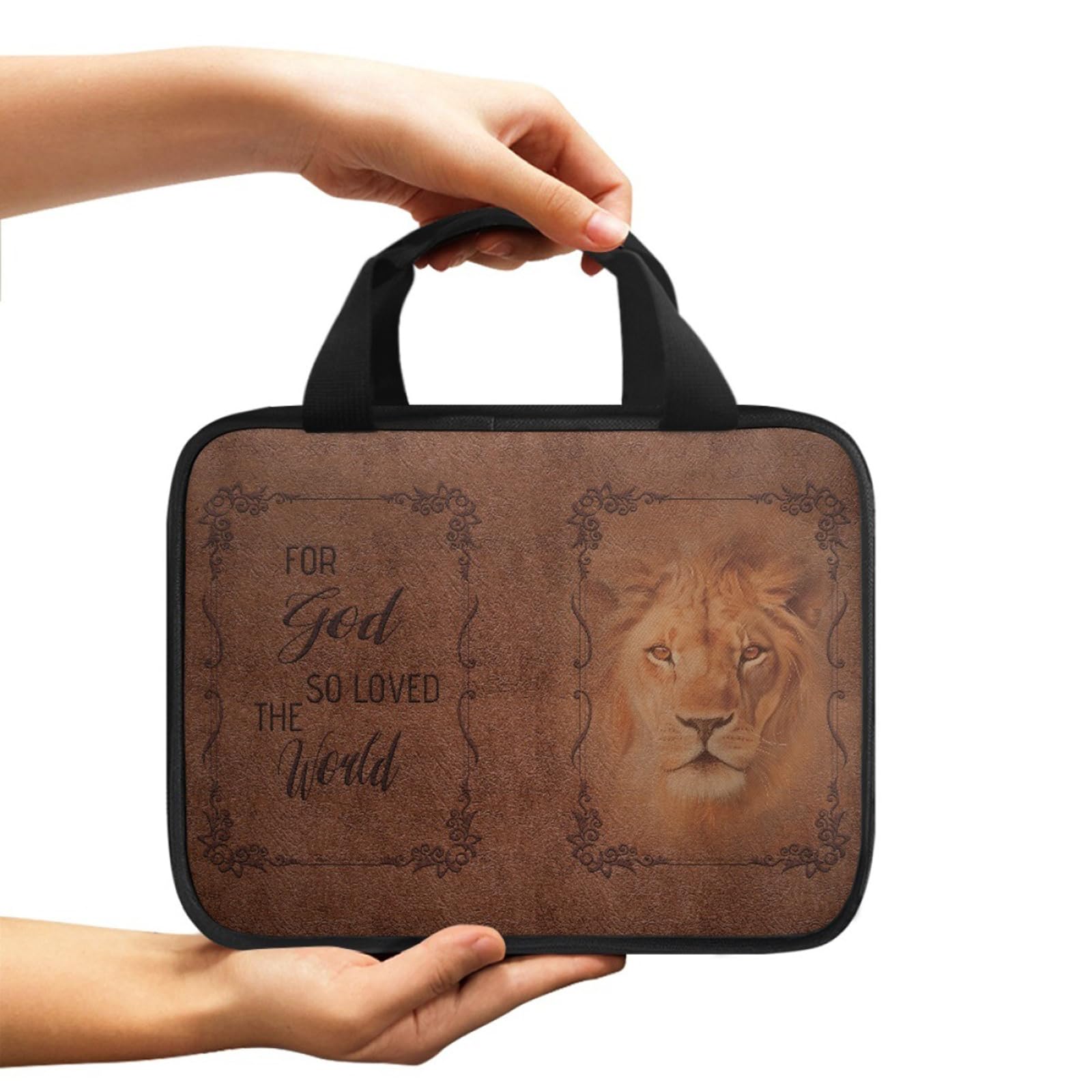 HDOYTXXM Crosses Print Bible Verses Bag Practical Polyester Storage Organiser for Clergy Religious Accessories Practical Polyester Bag