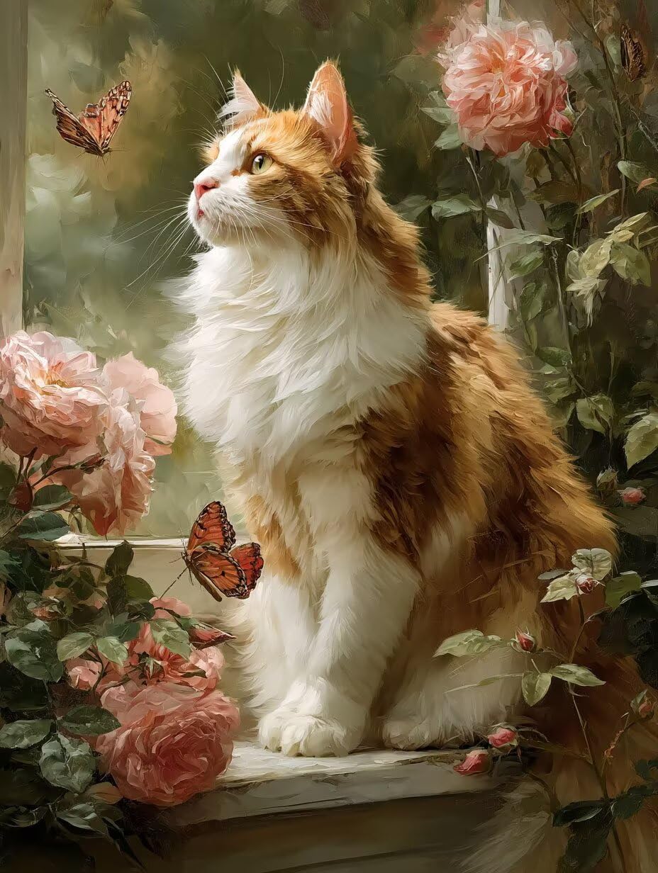 Gatto Fiori, 2000 Pezzi Puzzle Classici, per Adulti YHPGL6-591