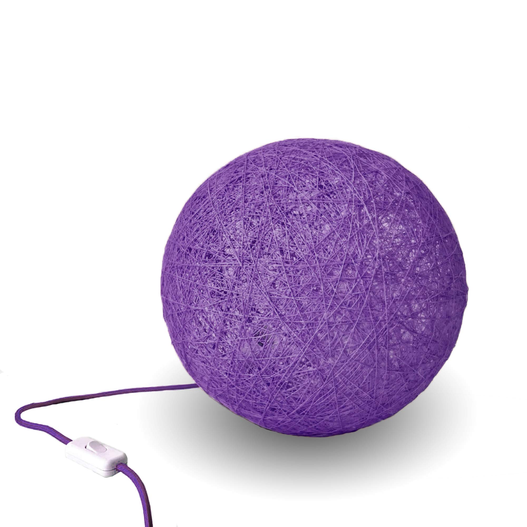 Lampe de table artisanale violette haut de gamme verre soufflé - 8