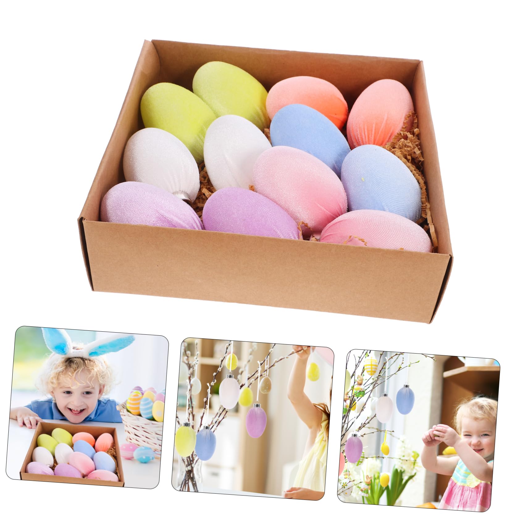 Ciieeo STK Ostereier Easter teigroller Ostern zu Ostern 0stergeschenke Eier-Anhänger Festival-Szene-Anhänger Osterdeko hängende Dekorationen Osteranhänger Beflockung