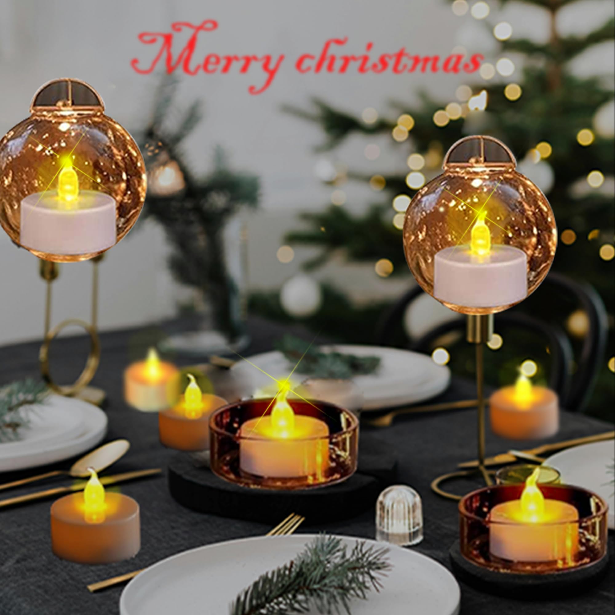 9 Pcs Tea Lights Flameless Candles Votive Candle LED Fake Candles Battery Operated For Valentine Day Wedding Party Decorations - View #10