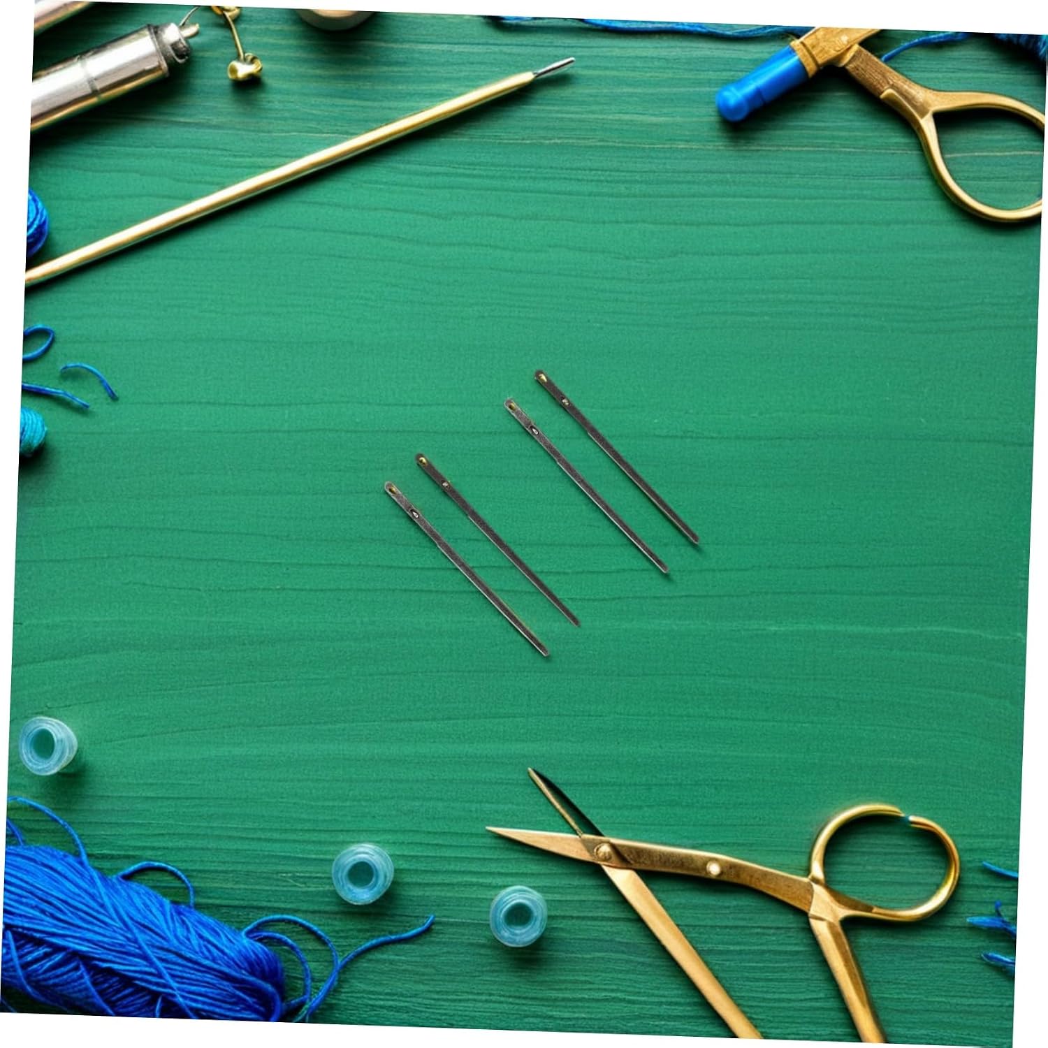 CALLARON 6pcs Leather Crafting Needles for Sewing Rope and Leather Sturdy and Sharp Steel Lacing Needles with Single and Double Holes Heavy Duty Tools for DIY