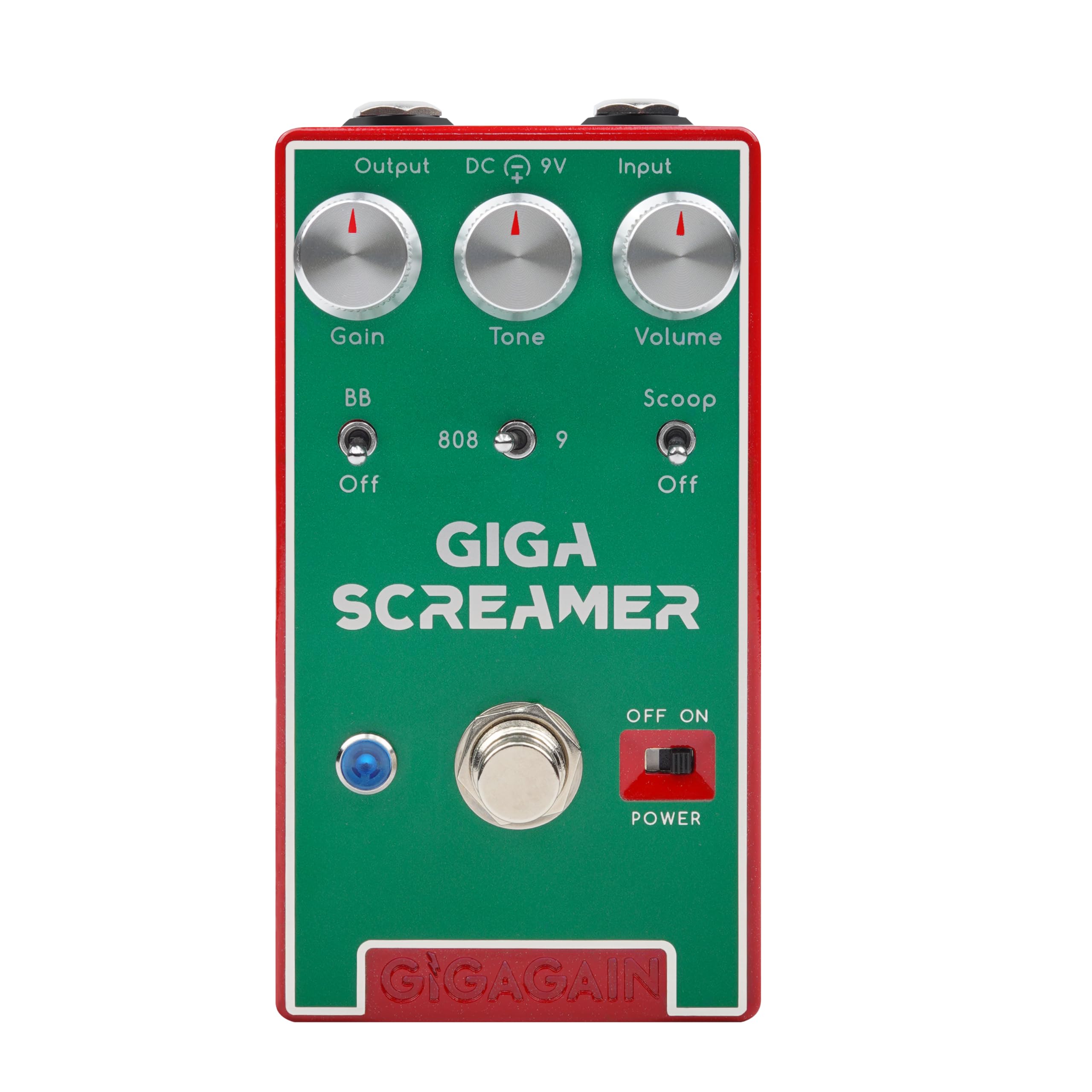 GP04 GIGA Screamer Overdrive Pedale per chitarra – Overdrive classico in stile Screamer valvolare, boost dei medi, clipping morbido, definisce gli amplificatori ad alto guadagno, true bypass