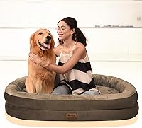 Vista 7 de Cama ortopédica impermeable para perros grandes: cama lavable de espuma viscoelástica con refuerzos - Funda ortopédica extraíble XXL para mascotas