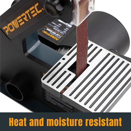 Miniatura 5 de POWERTEC 414208A - Correas de lijado de 1 x 42 pulgadas, banda de óxido de aluminio de grano 80 para lijadora de banda, lijadora de banda y disco,