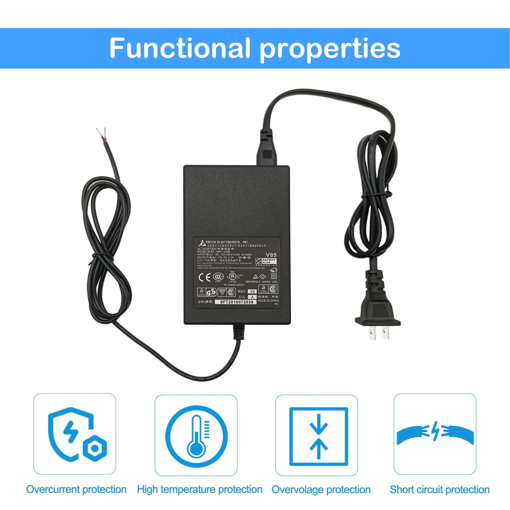 Amazon.com : Industrial Power Adapter AC/DC Power Supply 24W 100