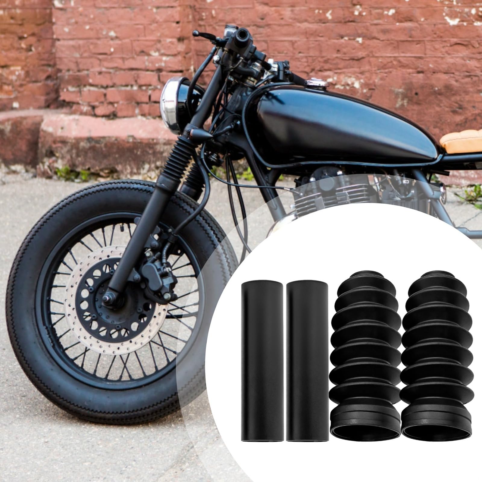 Rebel 500 pokrowce na wstrząsy motocyklowe, dekoracyjne rękawy, pasuje do Cm300/Cm500, czarne, gumowe i metalowe