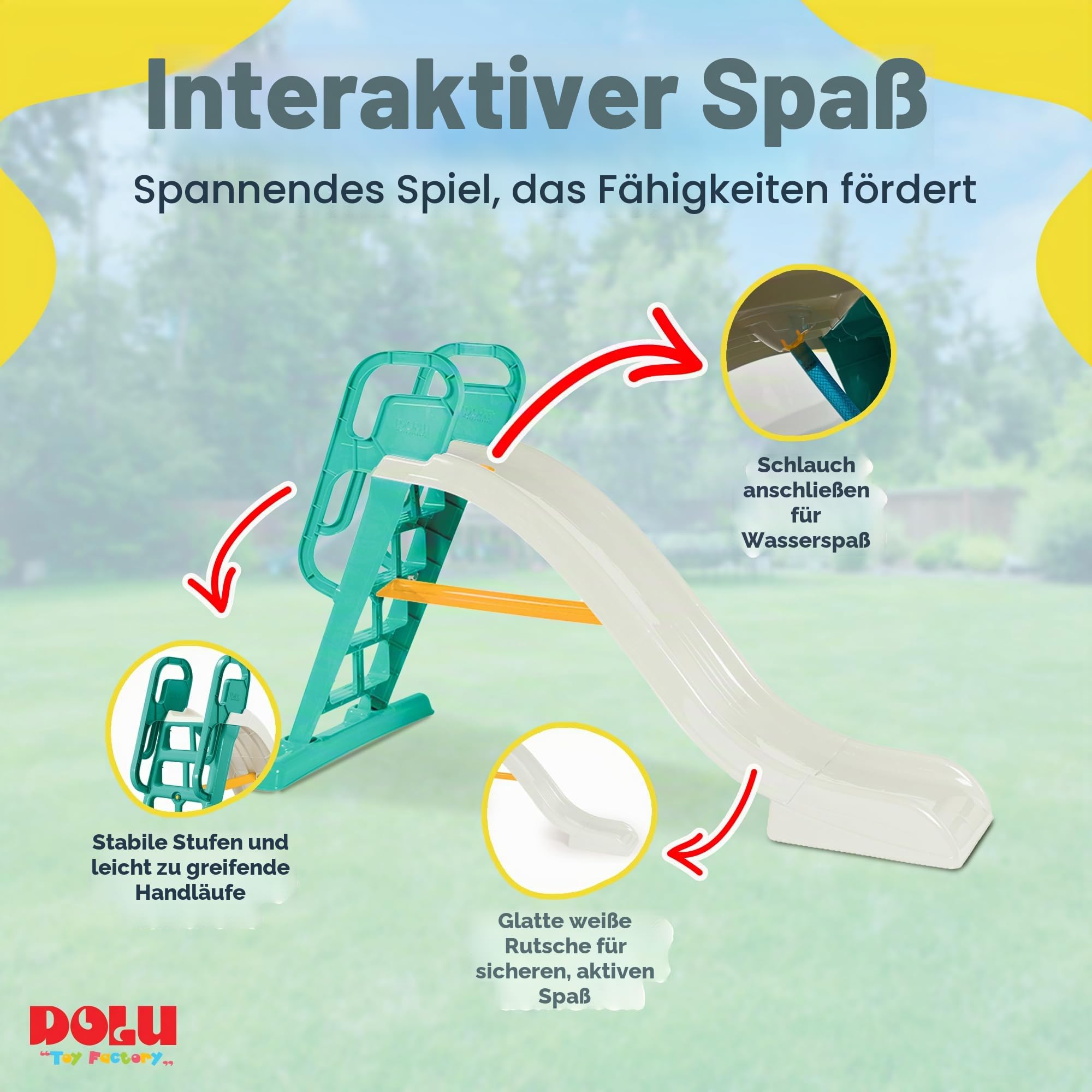 VOLL 2-in-1 Große Wasserrutsche