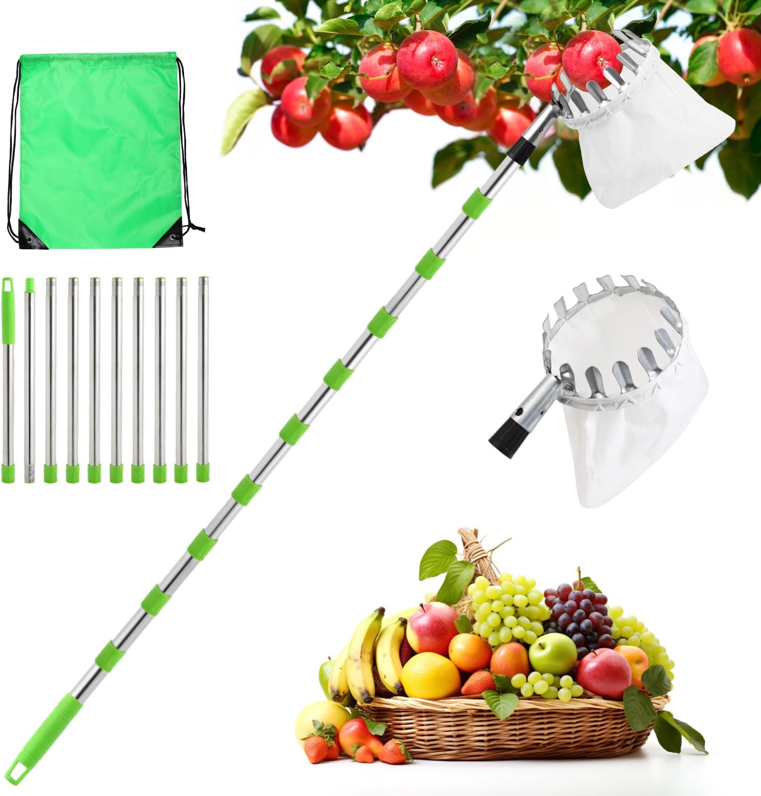 Obstpflücker mit Teleskopstiel Amazon.de Garten