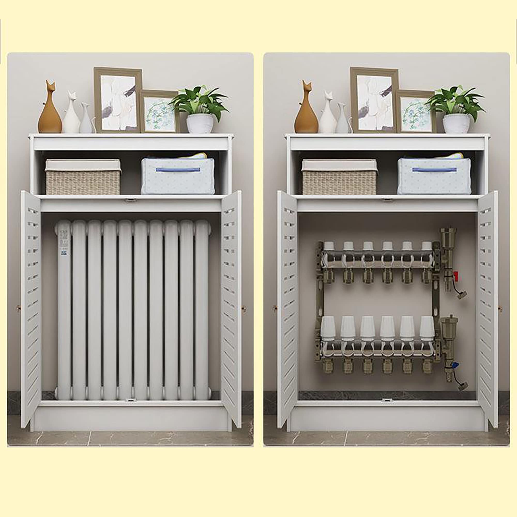 Copertura Per Termosifone In Legno: Mensola Versatile E Antipolvere, Resistente Al Calore Fino A 120°C, Perfetta Per Soggiorno, Camera E Bagno