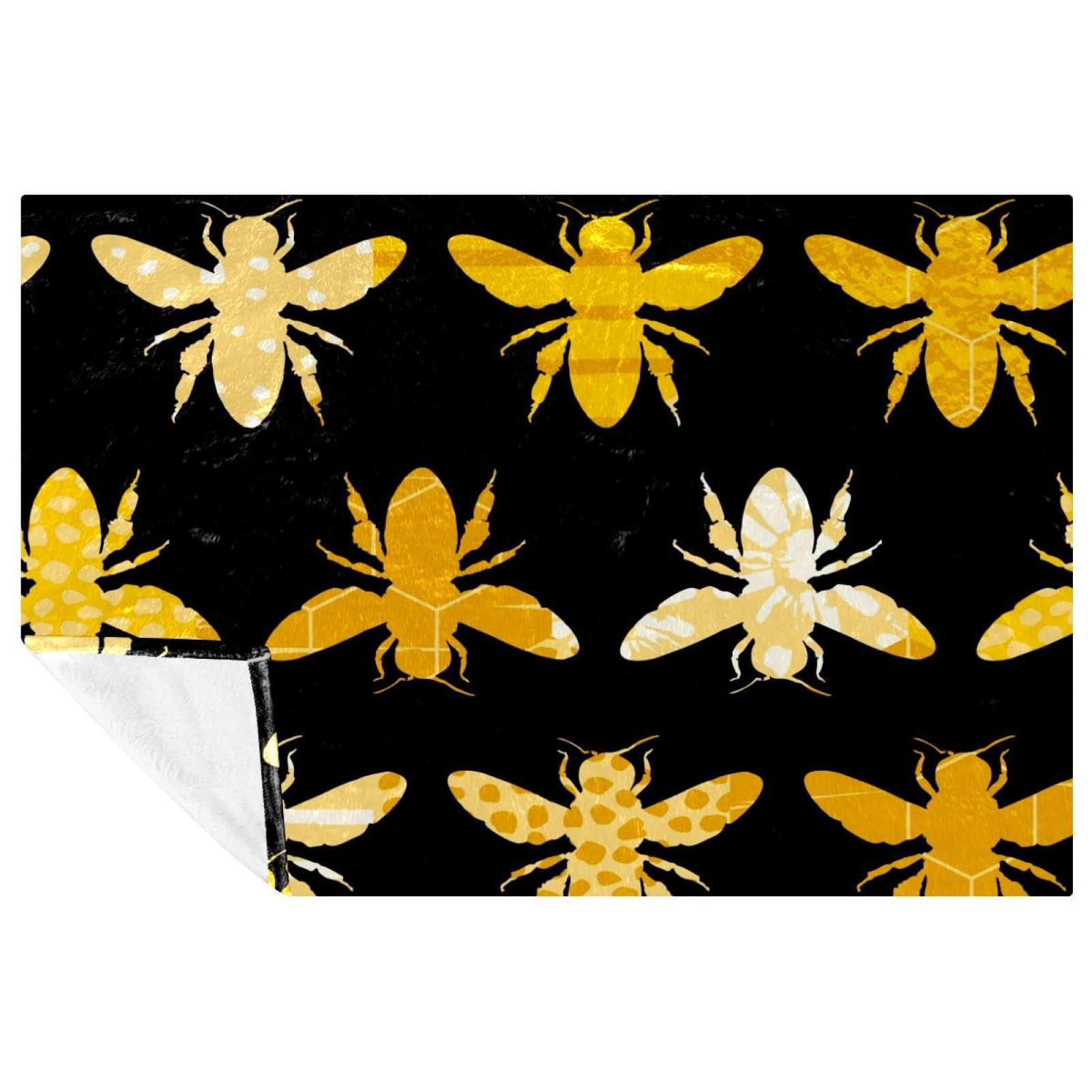 Jeté de lit bourdon jaune plaid canapé couverture plage 150x100